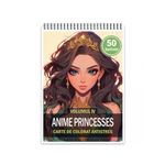 Carti si Birotica - Carti - Carti pentru copii - Carti de colorat - Carte de colorat pentru relaxare si antistres, 50 de ilustratii, Anime Princesses - Volumul IV, 106 pagini, A5 - Infinity.ro