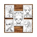 Carti si Birotica - Carti - Carti pentru copii - Carti de colorat - Carte de colorat pentru relaxare si antistres, 50 de ilustratii, Anime Robot Girls, 106 pagini, A5 - Infinity.ro