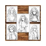 Carti si Birotica - Carti - Carti pentru copii - Carti de colorat - Carte de colorat pentru relaxare si antistres, 50 de ilustratii, Anime Retro Girls, 106 pagini, A5 - Infinity.ro