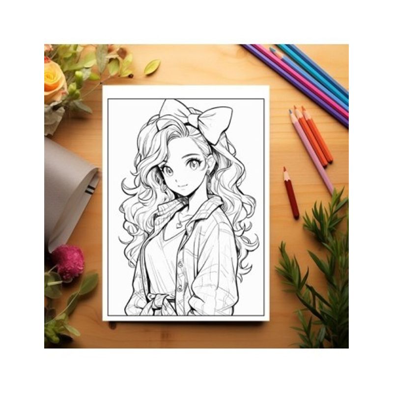 Carti si Birotica - Carti - Carti pentru copii - Carti de colorat - Carte de colorat pentru relaxare si antistres, 50 de ilustratii, Anime Retro Girls, 106 pagini, A5 - Infinity.ro