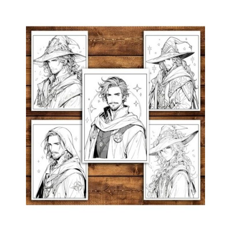 Carti si Birotica - Carti - Carti pentru copii - Carti de colorat - Carte de colorat pentru relaxare si antistres, 50 de ilustratii, Anime Sorcerer, 106 pagini, A5 - Infinity.ro