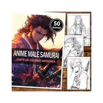 Carti si Birotica - Carti - Carti pentru copii - Carti de colorat - Carte de colorat pentru relaxare si antistres, 50 de ilustratii, Anime Samurai, 106 pagini, A5 - Infinity.ro
