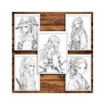 Carti si Birotica - Carti - Carti pentru copii - Carti de colorat - Carte de colorat pentru relaxare si antistres, 50 de ilustratii, Anime Samurai Girls, 106 pagini, A5 - Infinity.ro