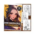 Carti si Birotica - Carti - Carti pentru copii - Carti de colorat - Carte de colorat pentru relaxare si antistres, 50 de ilustratii, Anime Samurai Girls, 106 pagini, A5 - Infinity.ro
