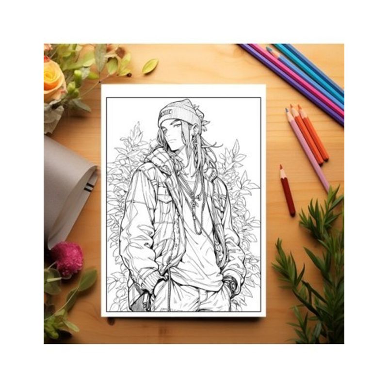 Carti si Birotica - Carti - Carti pentru copii - Carti de colorat - Carte de colorat pentru relaxare si antistres, 50 de ilustratii, Anime Stoners, 106 pagini, A5 - Infinity.ro