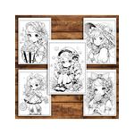 Carti si Birotica - Carti - Carti pentru copii - Carti de colorat - Carte de colorat pentru relaxare si antistres, 50 de ilustratii, Anime Sweet Girls, 106 pagini, A5 - Infinity.ro