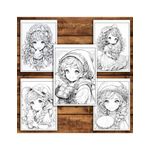 Carti si Birotica - Carti - Carti pentru copii - Carti de colorat - Carte de colorat pentru relaxare si antistres, 50 de ilustratii, Anime Sweet Girls, 106 pagini, A5 - Infinity.ro