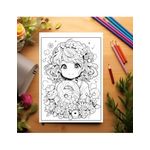 Carti si Birotica - Carti - Carti pentru copii - Carti de colorat - Carte de colorat pentru relaxare si antistres, 50 de ilustratii, Anime Sweet Girls, 106 pagini, A5 - Infinity.ro