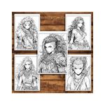 Carti si Birotica - Carti - Carti pentru copii - Carti de colorat - Carte de colorat pentru relaxare si antistres, 50 de ilustratii, Anime Tribe Girls - Volumul II, 106 pagini, A5 - Infinity.ro