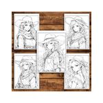 Carti si Birotica - Carti - Carti pentru copii - Carti de colorat - Carte de colorat pentru relaxare si antistres, 50 de ilustratii, Anime Wild West Girls - Volumul II, 106 pagini, A5 - Infinity.ro
