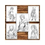 Carti si Birotica - Carti - Carti pentru copii - Carti de colorat - Carte de colorat pentru relaxare si antistres, 50 de ilustratii, Anime Warriors, 106 pagini, A5 - Infinity.ro