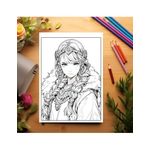 Carti si Birotica - Carti - Carti pentru copii - Carti de colorat - Carte de colorat pentru relaxare si antistres, 50 de ilustratii, Anime Viking Girls - Volumul II, 106 pagini, A5 - Infinity.ro