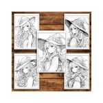 Carti si Birotica - Carti - Carti pentru copii - Carti de colorat - Carte de colorat pentru relaxare si antistres, 50 de ilustratii, Anime Witches - Volumul IV, 106 pagini, A5 - Infinity.ro