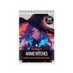 Carti si Birotica - Carti - Carti pentru copii - Carti de colorat - Carte de colorat pentru relaxare si antistres, 50 de ilustratii, Anime Witches - Volumul IV, 106 pagini, A5 - Infinity.ro