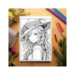 Carti si Birotica - Carti - Carti pentru copii - Carti de colorat - Carte de colorat pentru relaxare si antistres, 50 de ilustratii, Anime Witches - Volumul IV, 106 pagini, A5 - Infinity.ro