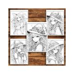 Carti si Birotica - Carti - Carti pentru copii - Carti de colorat - Carte de colorat pentru relaxare si antistres, 50 de ilustratii, Anime Witches - Volumul IV, 106 pagini, A5 - Infinity.ro