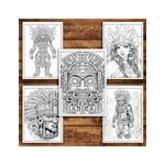 Carti si Birotica - Carti - Carti pentru copii - Carti de colorat - Carte de colorat pentru relaxare si antistres, 50 de ilustratii, Aztec Empire, 106 pagini, A5 - Infinity.ro
