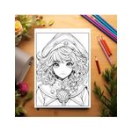 Carti si Birotica - Carti - Carti pentru copii - Carti de colorat - Carte de colorat pentru relaxare si antistres, 50 de ilustratii, Anime Witches - Volumul III, 106 pagini, A5 - Infinity.ro