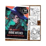Carti si Birotica - Carti - Carti pentru copii - Carti de colorat - Carte de colorat pentru relaxare si antistres, 50 de ilustratii, Anime Witches - Volumul III, 106 pagini, A5 - Infinity.ro