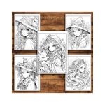 Carti si Birotica - Carti - Carti pentru copii - Carti de colorat - Carte de colorat pentru relaxare si antistres, 50 de ilustratii, Anime Witches - Volumul III, 106 pagini, A5 - Infinity.ro
