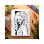 Carti si Birotica - Carti - Carti pentru copii - Carti de colorat - Carte de colorat pentru relaxare si antistres, 50 de ilustratii, Anime Zombie Girls - Volumul II, 106 pagini, A5 - Infinity.ro
