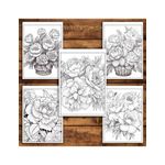 Carti si Birotica - Carti - Carti pentru copii - Carti de colorat - Carte de colorat pentru relaxare si antistres, 50 de ilustratii, Bujori, 106 pagini, A5 - Infinity.ro