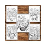 Carti si Birotica - Carti - Carti pentru copii - Carti de colorat - Carte de colorat pentru relaxare si antistres, 50 de ilustratii, Bujori, 106 pagini, A5 - Infinity.ro