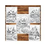 Carti si Birotica - Carti - Carti pentru copii - Carti de colorat - Carte de colorat pentru relaxare si antistres, 50 de ilustratii, Cabanute - Volumul II, 106 pagini, A5 - Infinity.ro