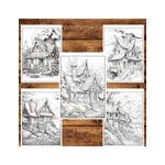 Carti si Birotica - Carti - Carti pentru copii - Carti de colorat - Carte de colorat pentru relaxare si antistres, 50 de ilustratii, Cabanute, 106 pagini, A5 - Infinity.ro