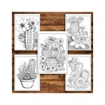 Carti si Birotica - Carti - Carti pentru copii - Carti de colorat - Carte de colorat pentru relaxare si antistres, 50 de ilustratii, Cactusi - Volumul I, 106 pagini, A5 - Infinity.ro