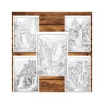 Carti si Birotica - Carti - Carti pentru copii - Carti de colorat - Carte de colorat pentru relaxare si antistres, 50 de ilustratii, Cascade fantastice, 106 pagini, A5 - Infinity.ro