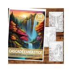 Carti si Birotica - Carti - Carti pentru copii - Carti de colorat - Carte de colorat pentru relaxare si antistres, 50 de ilustratii, Cascade fantastice, 106 pagini, A5 - Infinity.ro