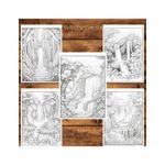 Carti si Birotica - Carti - Carti pentru copii - Carti de colorat - Carte de colorat pentru relaxare si antistres, 50 de ilustratii, Cascade fantastice, 106 pagini, A5 - Infinity.ro