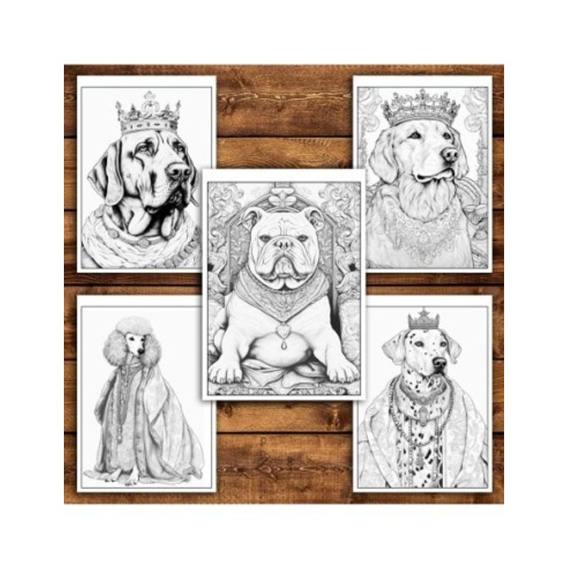 Carti si Birotica - Carti - Carti pentru copii - Carti de colorat - Carte de colorat pentru relaxare si antistres, 50 de ilustratii, Caini Nobili, 106 pagini, A5 - Infinity.ro