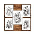 Carti si Birotica - Carti - Carti pentru copii - Carti de colorat - Carte de colorat pentru relaxare si antistres, 50 de ilustratii, Casute de pasari, 106 pagini, A5 - Infinity.ro