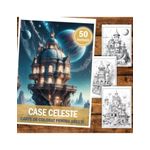 Carti si Birotica - Carti - Carti pentru copii - Carti de colorat - Carte de colorat pentru relaxare si antistres, 50 de ilustratii, Case Celeste, 106 pagini, A5 - Infinity.ro