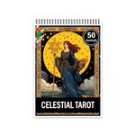 Carti si Birotica - Carti - Carti pentru copii - Carti de colorat - Carte de colorat pentru relaxare si antistres, 50 de ilustratii, Celestial Tarot 106 pagini, A5 - Infinity.ro