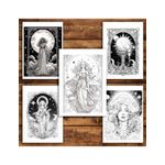 Carti si Birotica - Carti - Carti pentru copii - Carti de colorat - Carte de colorat pentru relaxare si antistres, 50 de ilustratii, Celestial Tarot 106 pagini, A5 - Infinity.ro