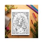 Carti si Birotica - Carti - Carti pentru copii - Carti de colorat - Carte de colorat pentru relaxare si antistres, 50 de ilustratii, Celestial Tarot 106 pagini, A5 - Infinity.ro