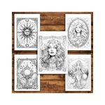 Carti si Birotica - Carti - Carti pentru copii - Carti de colorat - Carte de colorat pentru relaxare si antistres, 50 de ilustratii, Celestial Tarot 106 pagini, A5 - Infinity.ro