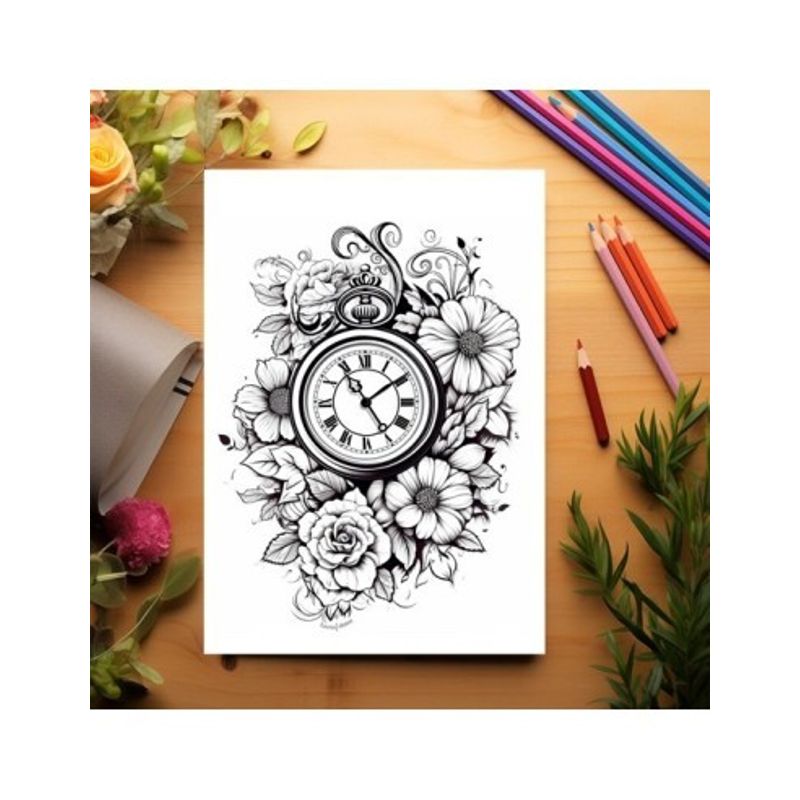 Carti si Birotica - Carti - Carti pentru copii - Carti de colorat - Carte de colorat pentru relaxare si antistres, 50 de ilustratii, Ceasuri magice, 106 pagini, A5 - Infinity.ro