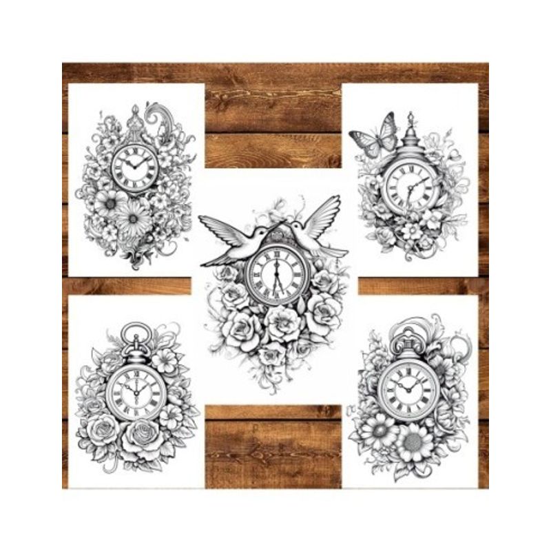 Carti si Birotica - Carti - Carti pentru copii - Carti de colorat - Carte de colorat pentru relaxare si antistres, 50 de ilustratii, Ceasuri magice, 106 pagini, A5 - Infinity.ro