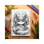Carti si Birotica - Carti - Carti pentru copii - Carti de colorat - Carte de colorat pentru relaxare si antistres, 50 de ilustratii, Chibi Snake Girls, 106 pagini, A5 - Infinity.ro