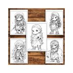 Carti si Birotica - Carti - Carti pentru copii - Carti de colorat - Carte de colorat pentru relaxare si antistres, 50 de ilustratii, Chibi Indians, 106 pagini, A5 - Infinity.ro