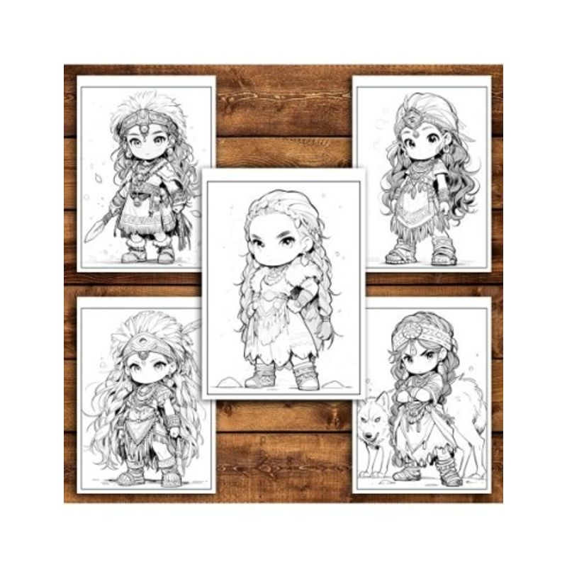 Carti si Birotica - Carti - Carti pentru copii - Carti de colorat - Carte de colorat pentru relaxare si antistres, 50 de ilustratii, Chibi Indians, 106 pagini, A5 - Infinity.ro