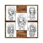 Carti si Birotica - Carti - Carti pentru copii - Carti de colorat - Carte de colorat pentru relaxare si antistres, 50 de ilustratii, Chibi Indians, 106 pagini, A5 - Infinity.ro