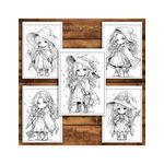 Carti si Birotica - Carti - Carti pentru copii - Carti de colorat - Carte de colorat pentru relaxare si antistres, 50 de ilustratii, Chibi Wizards, 106 pagini, A5 - Infinity.ro