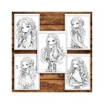 Carti si Birotica - Carti - Carti pentru copii - Carti de colorat - Carte de colorat pentru relaxare si antistres, 50 de ilustratii, Chibi Elf Girls, 106 pagini, A5 - Infinity.ro