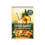 Carti si Birotica - Carti - Carti pentru copii - Carti de colorat - Carte de colorat pentru relaxare si antistres, 50 de ilustratii, Cocktail Glasses 106 pagini, A5 - Infinity.ro