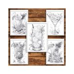 Carti si Birotica - Carti - Carti pentru copii - Carti de colorat - Carte de colorat pentru relaxare si antistres, 50 de ilustratii, Cocktail Glasses 106 pagini, A5 - Infinity.ro